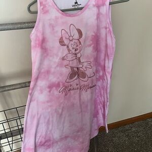 Disney Minnie Mouse Pink Tie-Dye Glitter Tank Dress